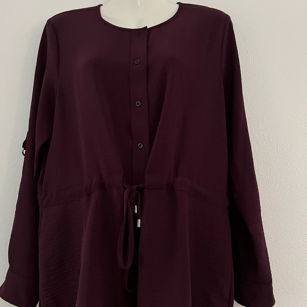 Calvin Klein Collection Plum Button Down Shirt